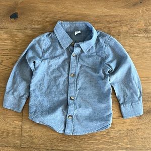 Old Navy Long Sleeve Button Down Shirt Size 18-24 months
